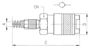 COMPRESSION SOCKET WITH SPRING